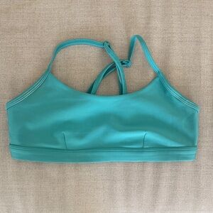 ALO Yoga Airlift Intrigue Teal Women's Sports Bra (size M)